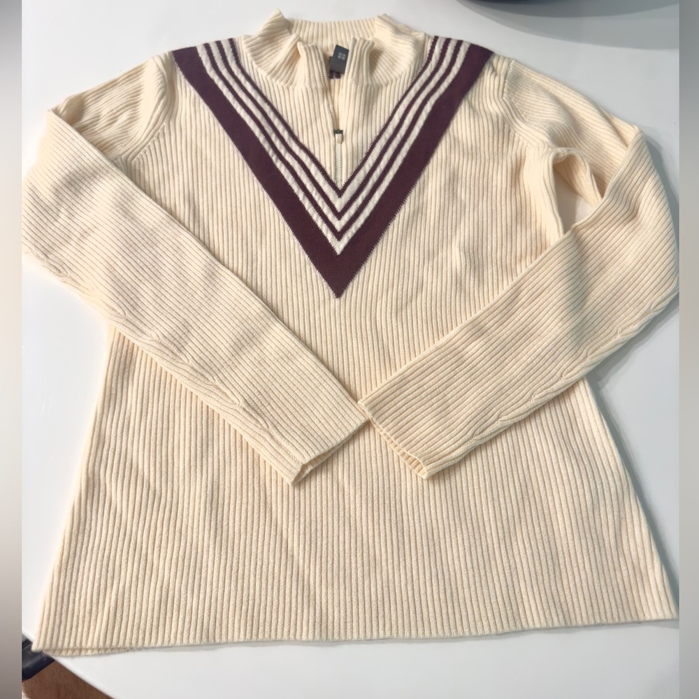 Sweaty Betty Merino Quarter Zip Mock Neck Small NWOT